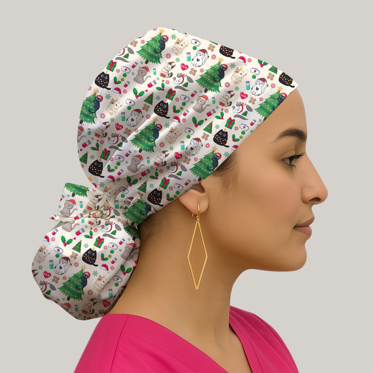 Christmas Pet Scrub Cap