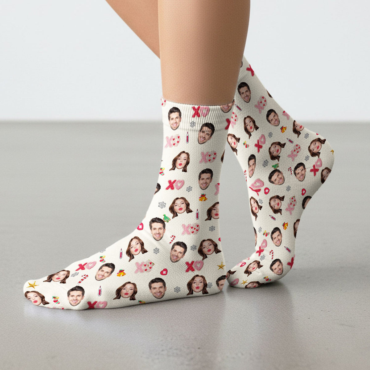 Personalized Photo Face Nurse Scrub Socks