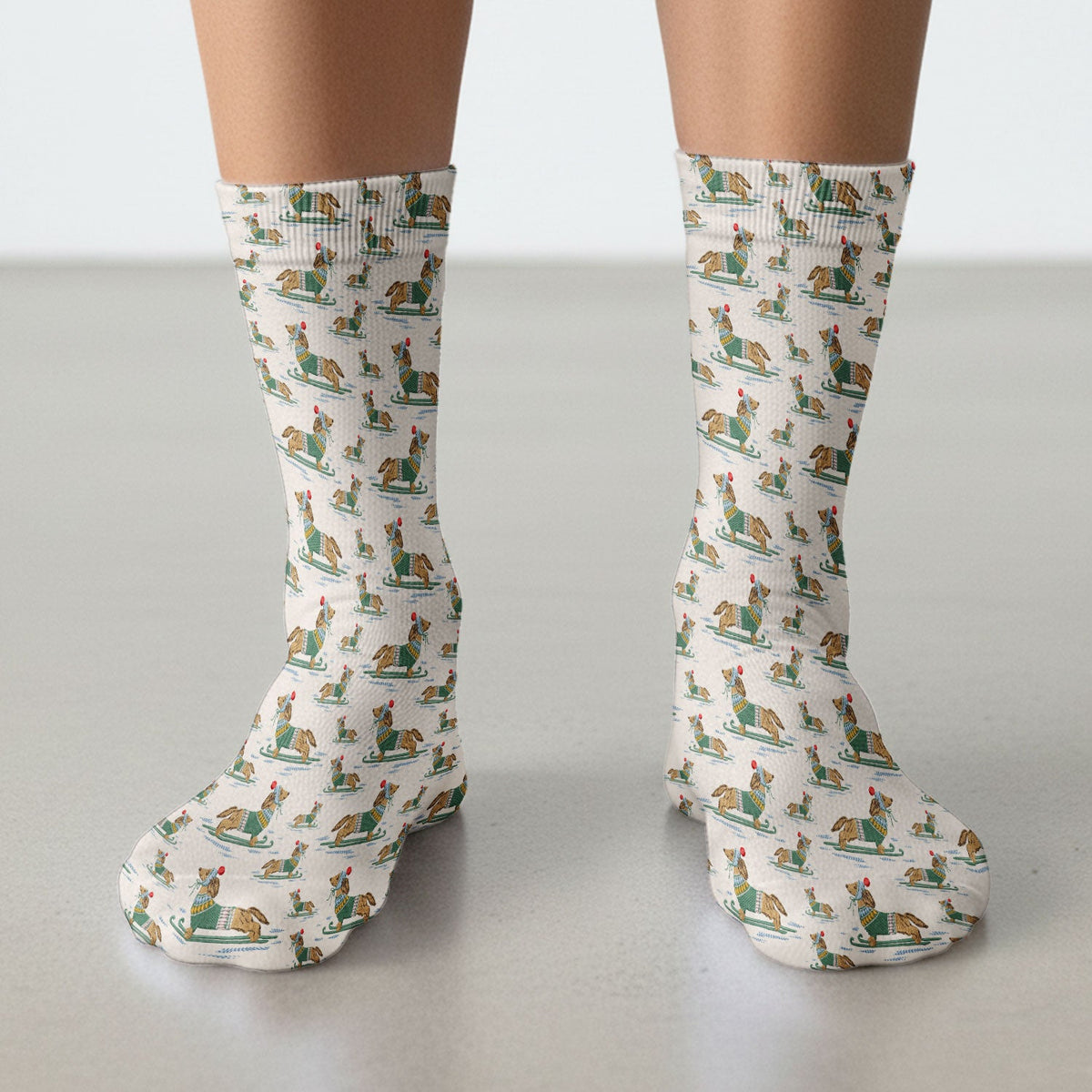 Dachshund Winter Nurse Socks