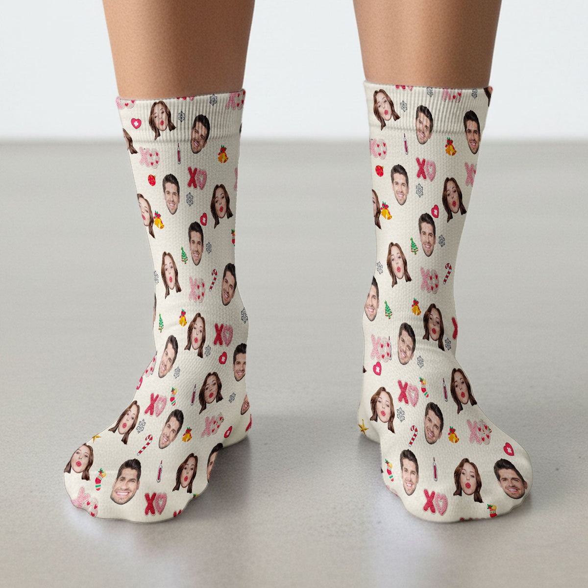 Personalized Photo Face Nurse Scrub Socks