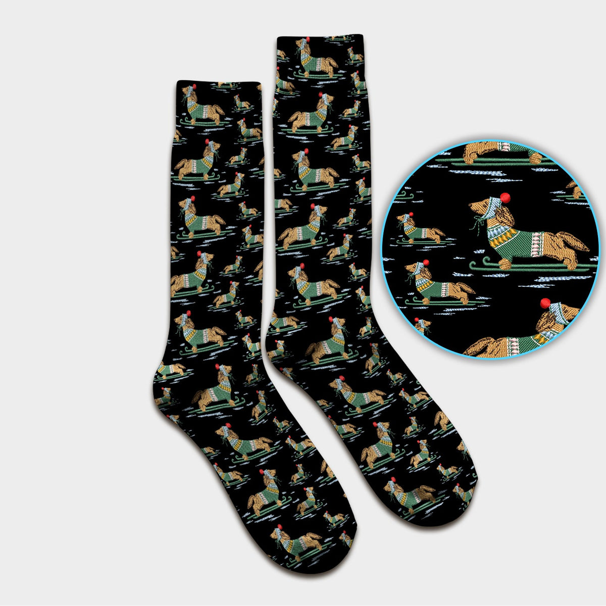 Dachshund Winter Nurse Socks