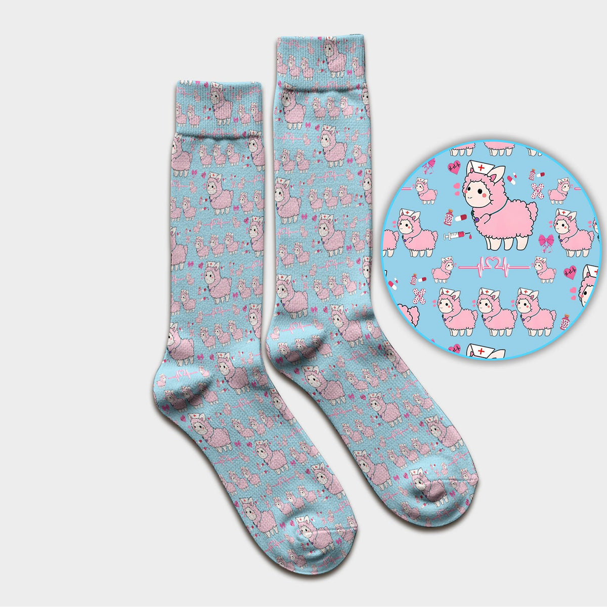 Llama Ain't Got Time For Your Drama Nurse Socks