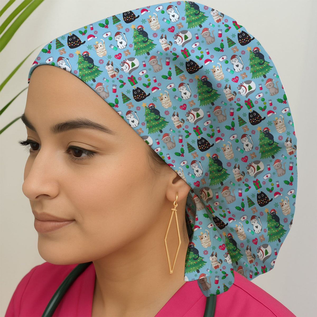 Christmas Pet Scrub Cap