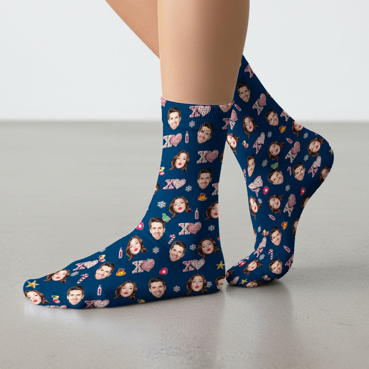 Personalized Photo XOXO Nurse Socks