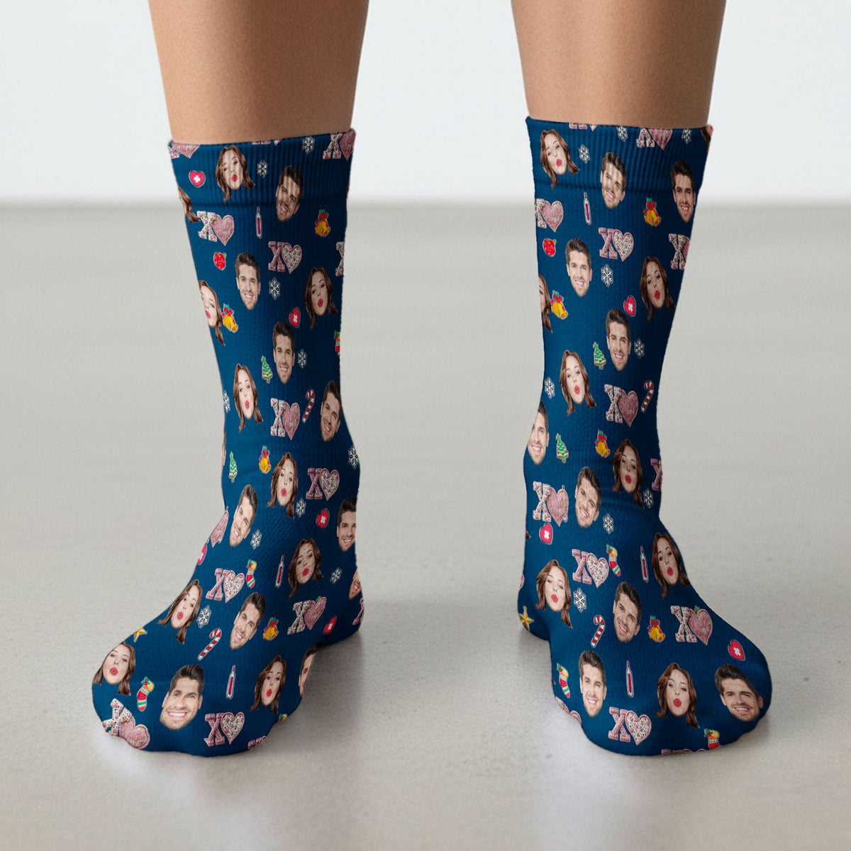 Personalized Photo XOXO Nurse Socks