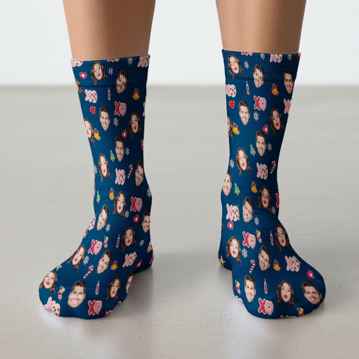 Personalized Photo Face Nurse Scrub Socks