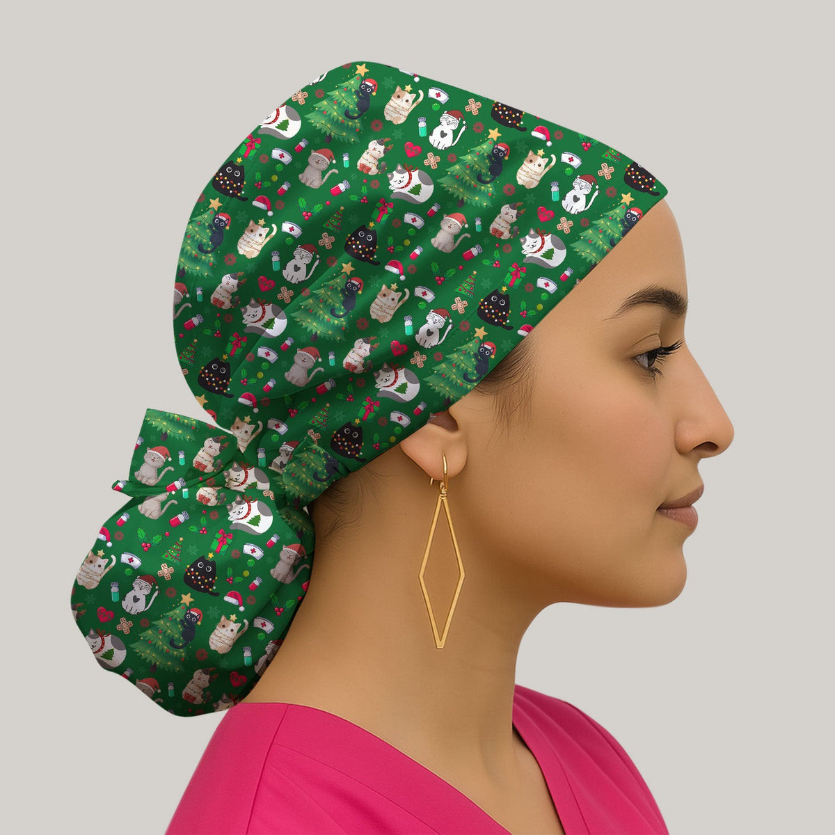 Christmas Pet Scrub Cap