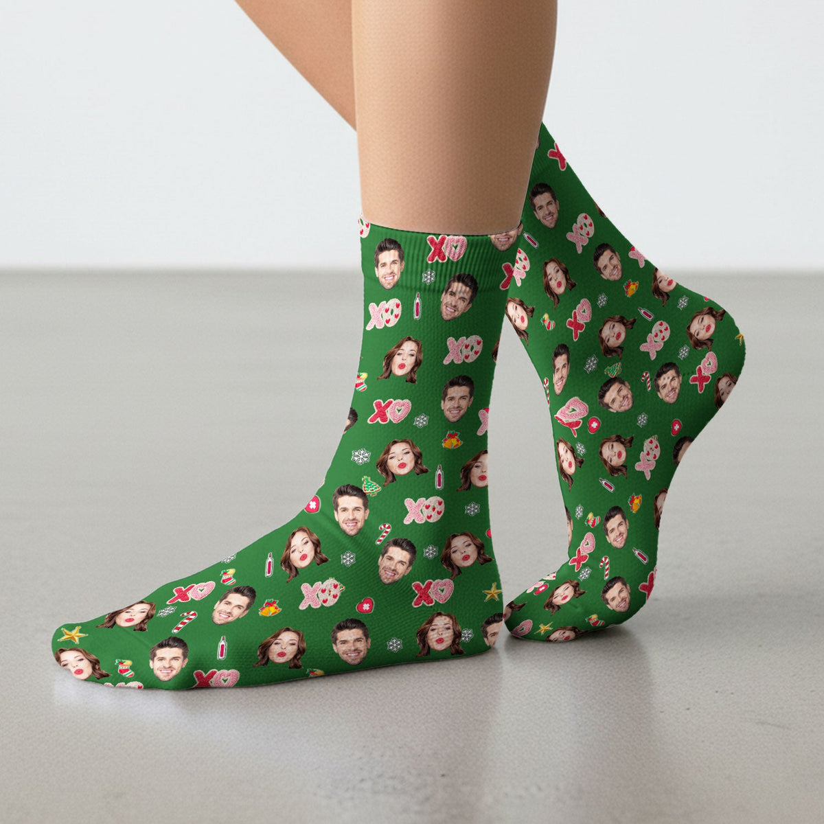Personalized Photo Face Nurse Scrub Socks