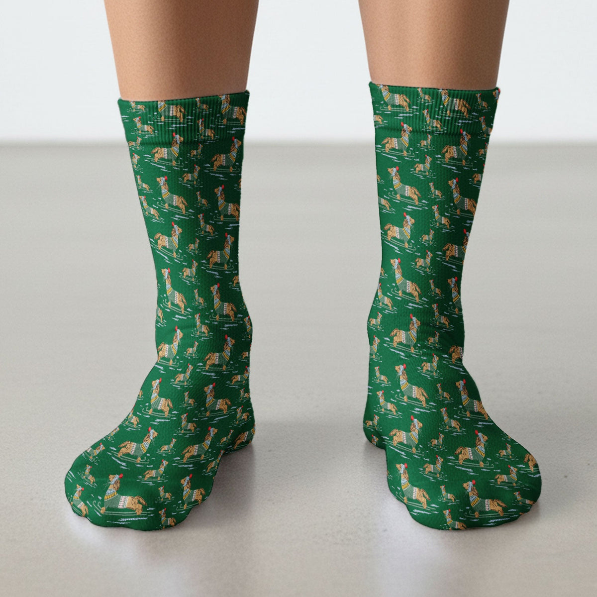 Dachshund Winter Nurse Socks