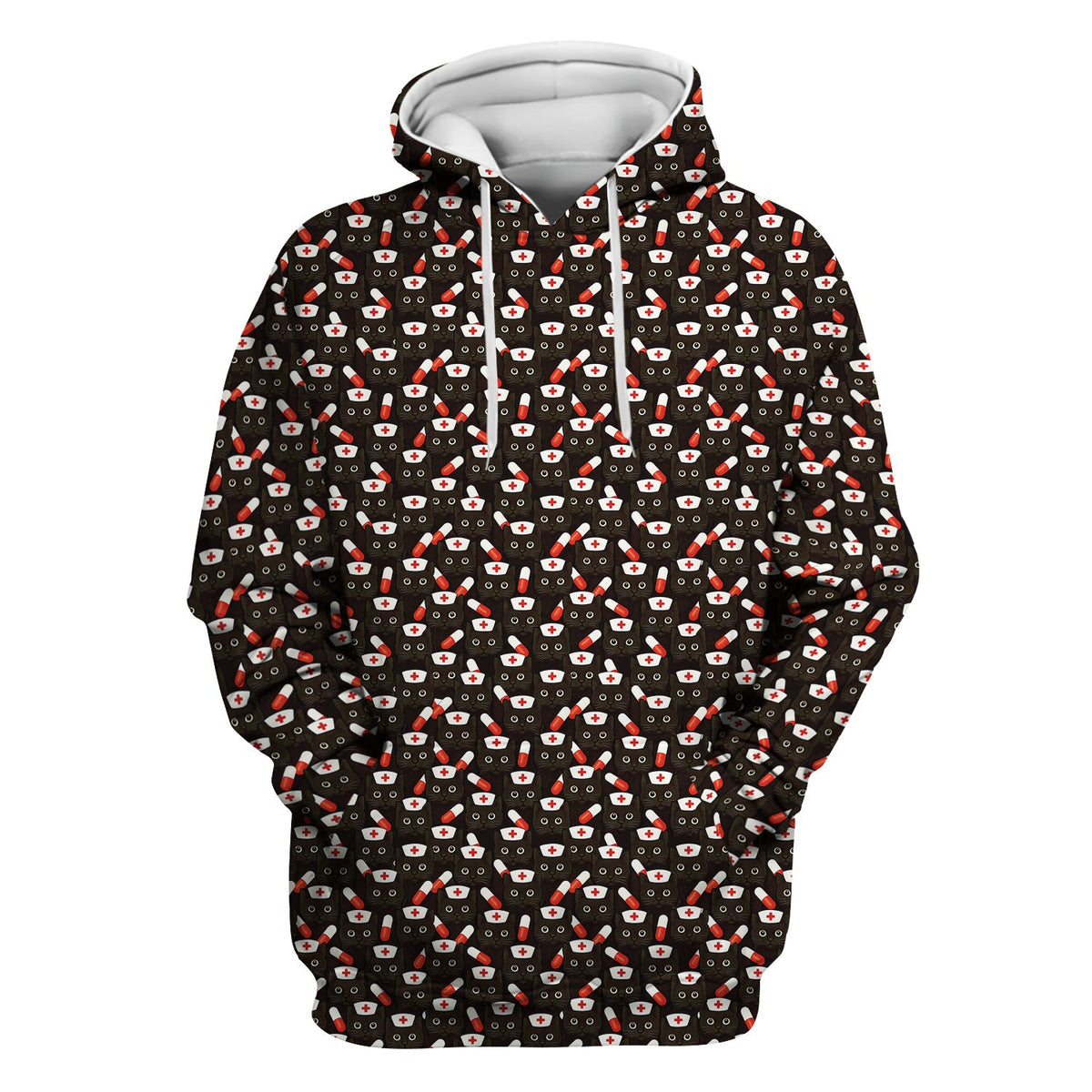 Nurse Cat With Pills Scrub Top