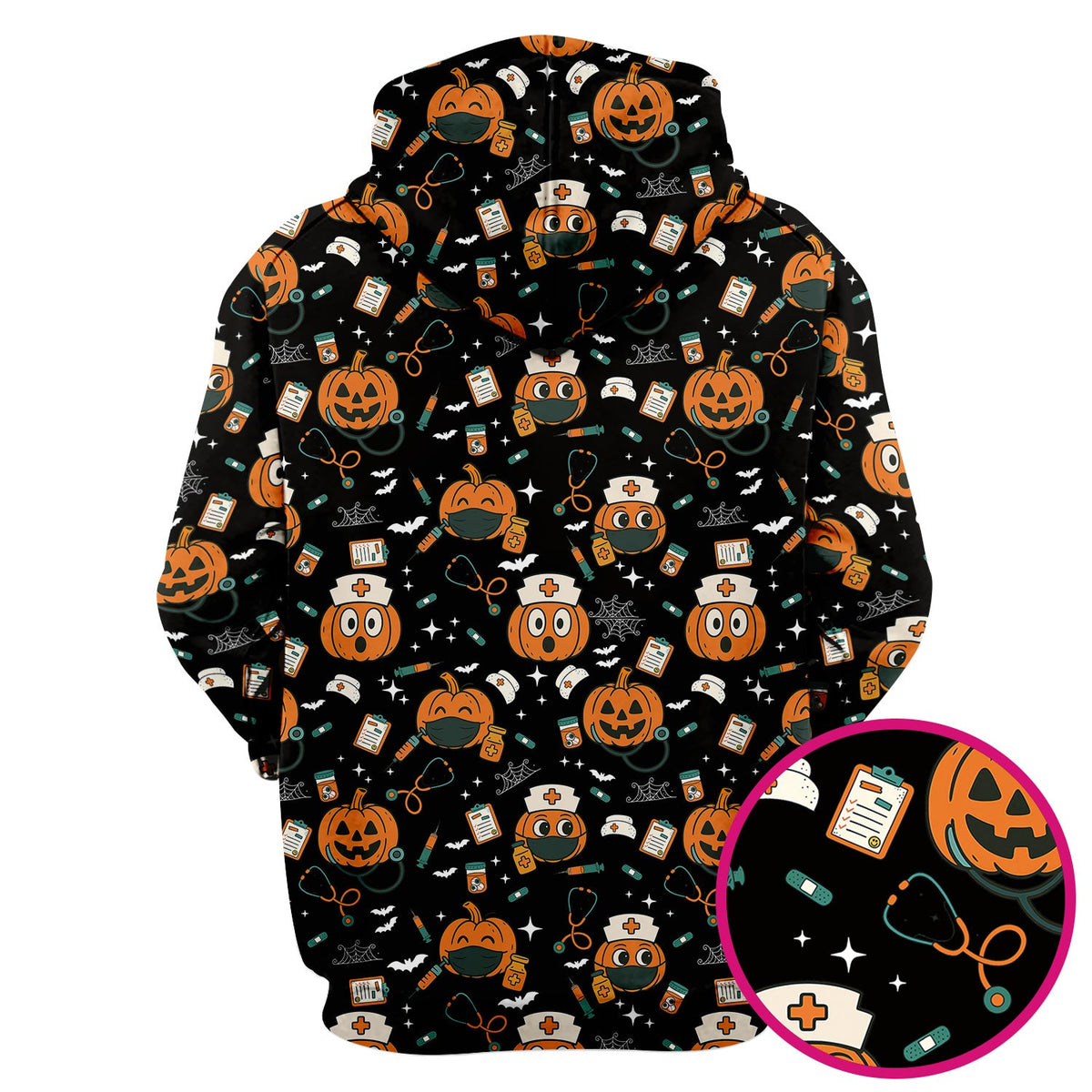 Spooky Holiday Nurse Scrub Top - Halloween Gift