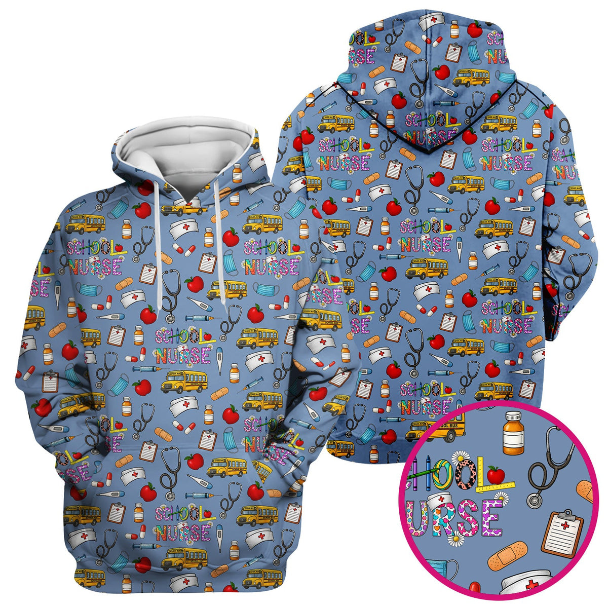 School Life Nurse Scrub Top