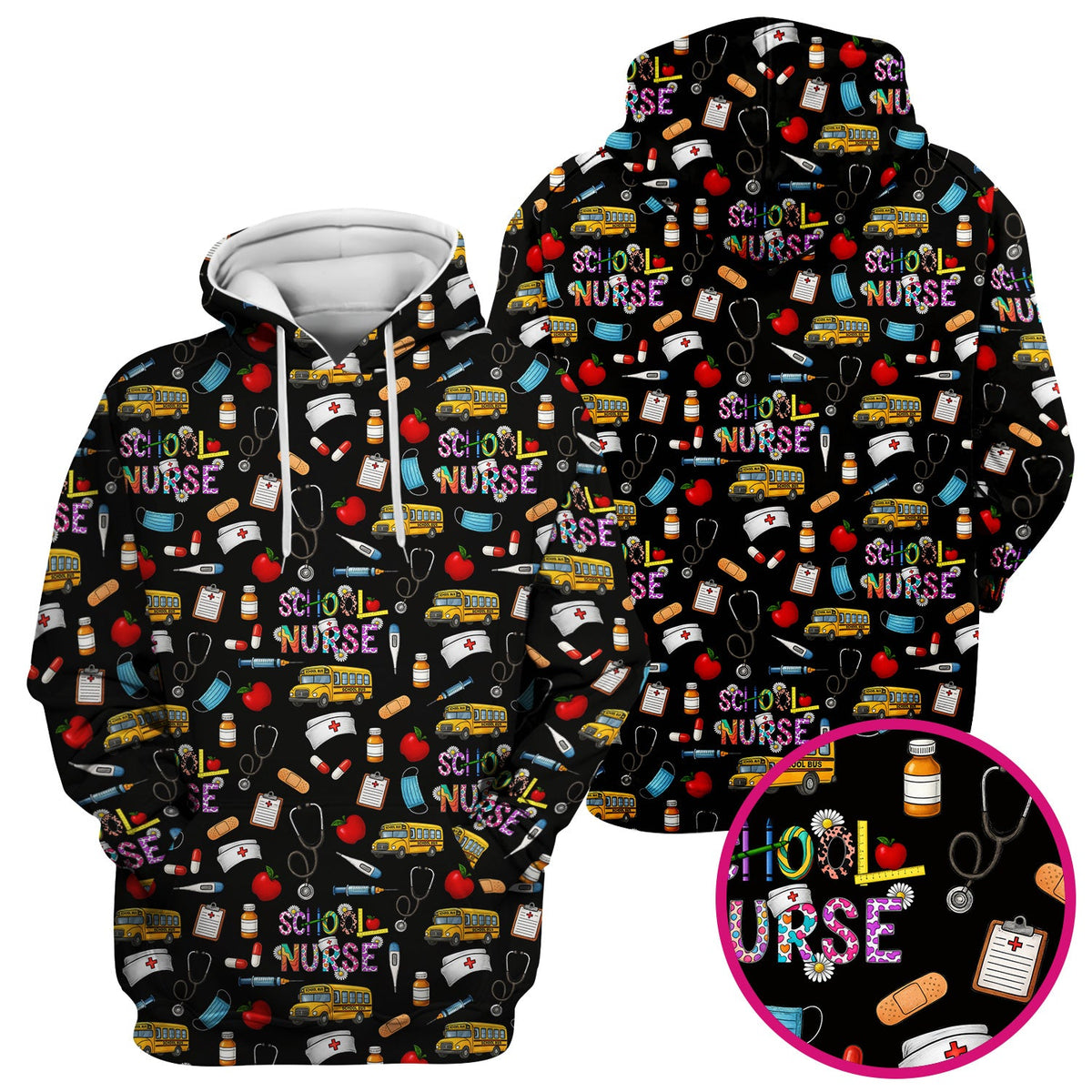 School Life Nurse Scrub Top