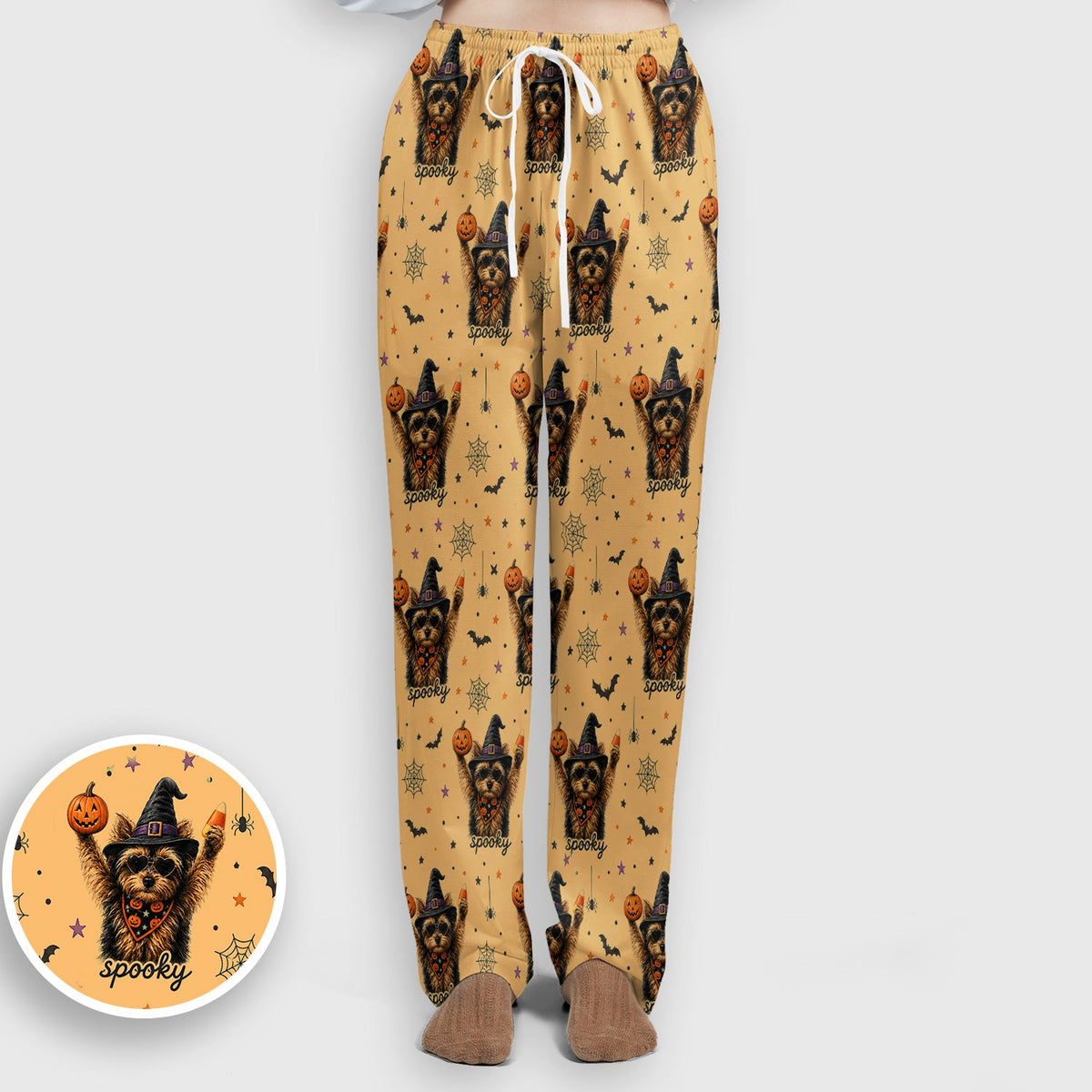 Spooky Yorkie Nurse Scrub Set