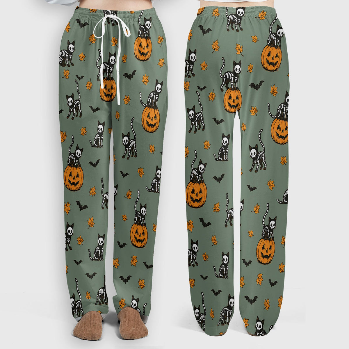 Skeleton Cat Nurse Scrub Set
