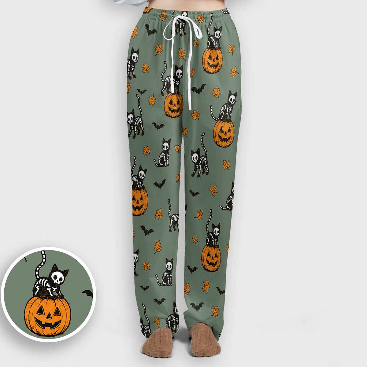 Skeleton Cat Nurse Scrub Set