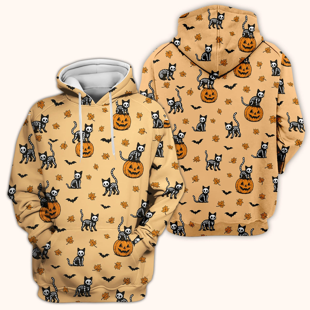Skeleton Cat Nurse Scrub Top