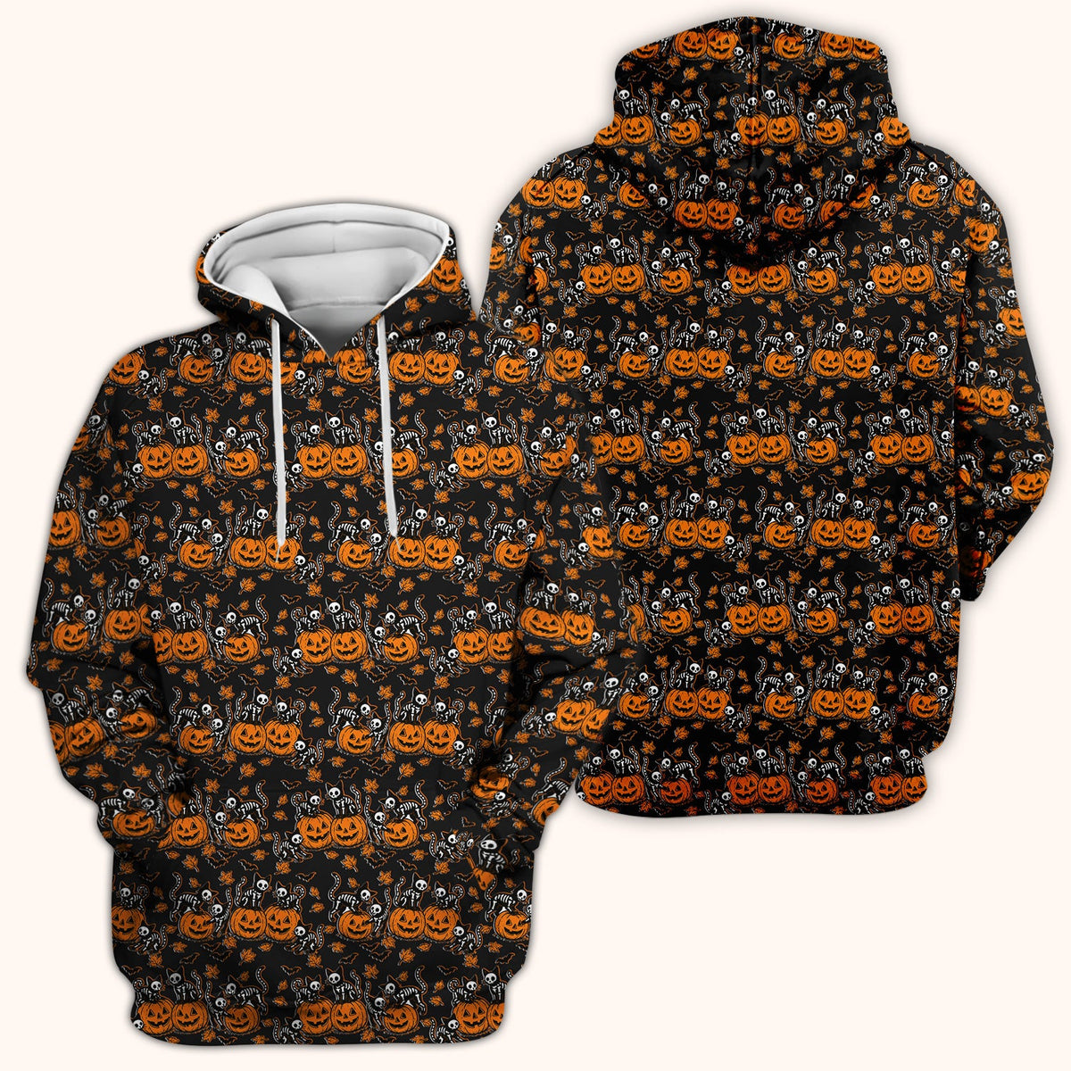 Skeleton Cat Nurse Scrub Top - Halloween Gift