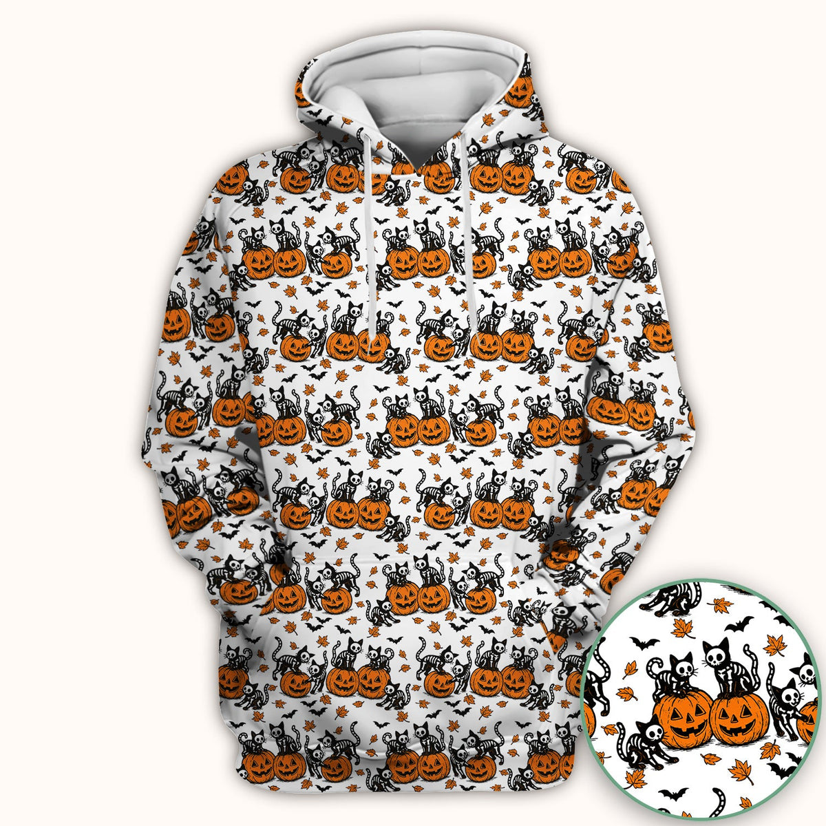 Skeleton Cat Nurse Scrub Top - Halloween Gift