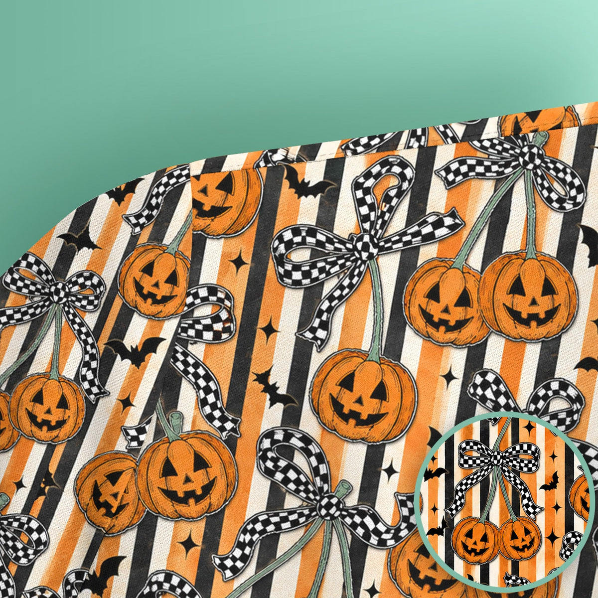 Bow Stripe Nurse Scrub Top - Halloween Gift