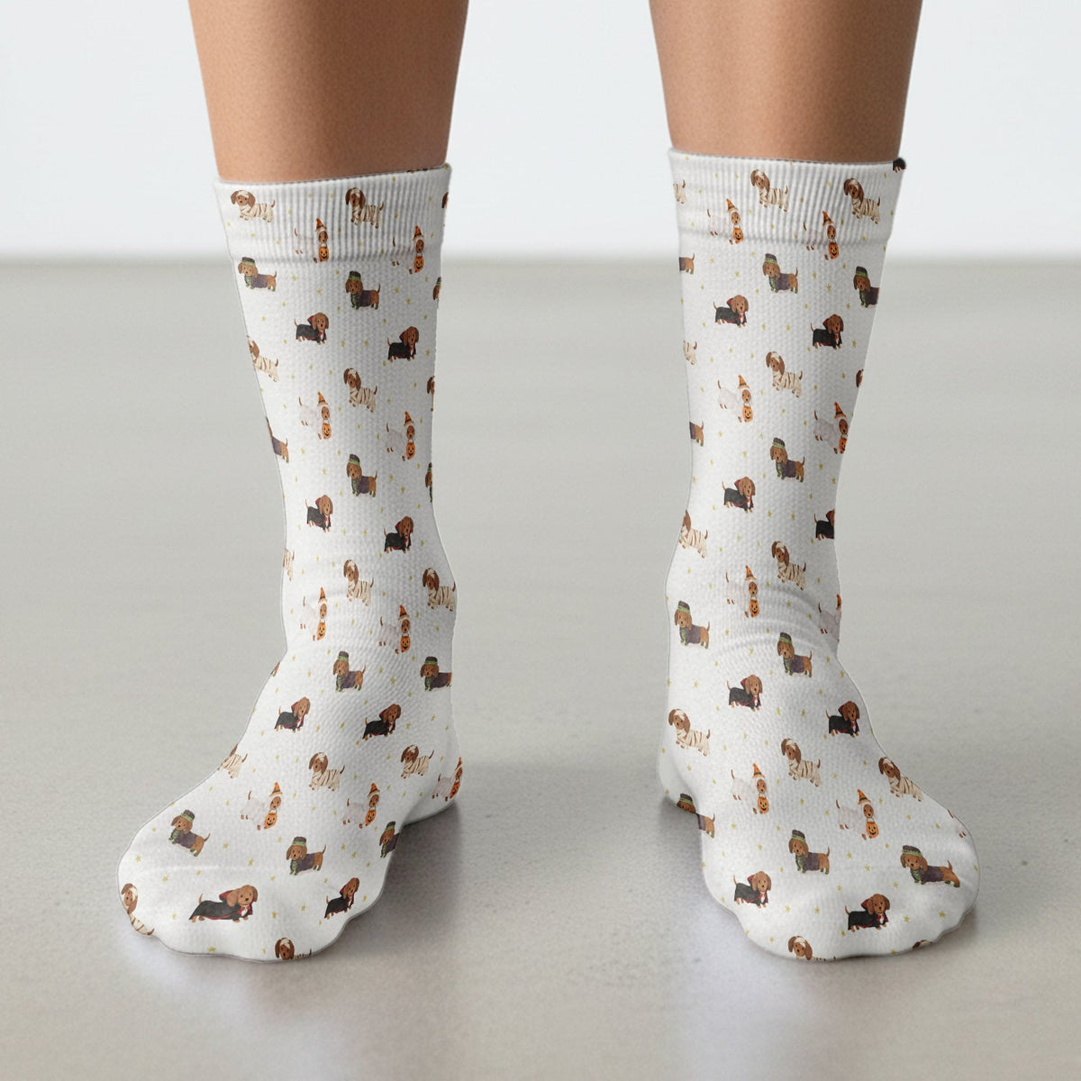 Mummy Dachshund Nurse Socks - Halloween Gift