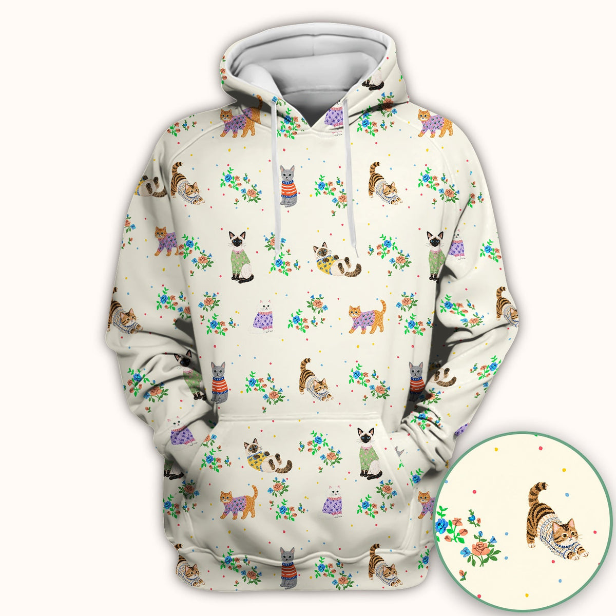 Watercolor Cat Nurse Scrub Top