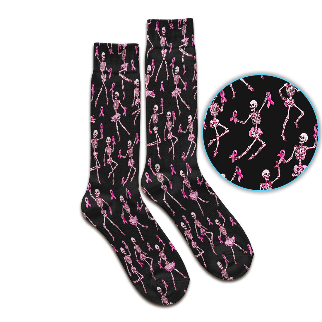 Breast Cancer Skeleton Nurse Socks
