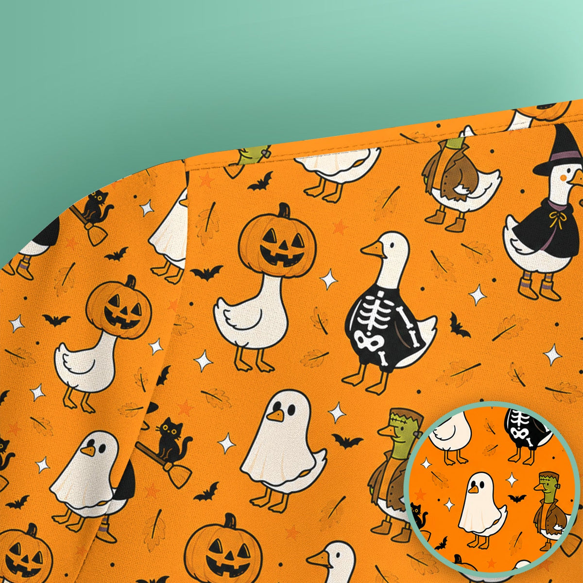 Spooky Halloween Goose Nurse Scrub Top