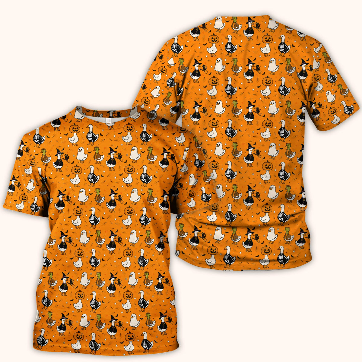 Spooky Halloween Goose Nurse Scrub Top