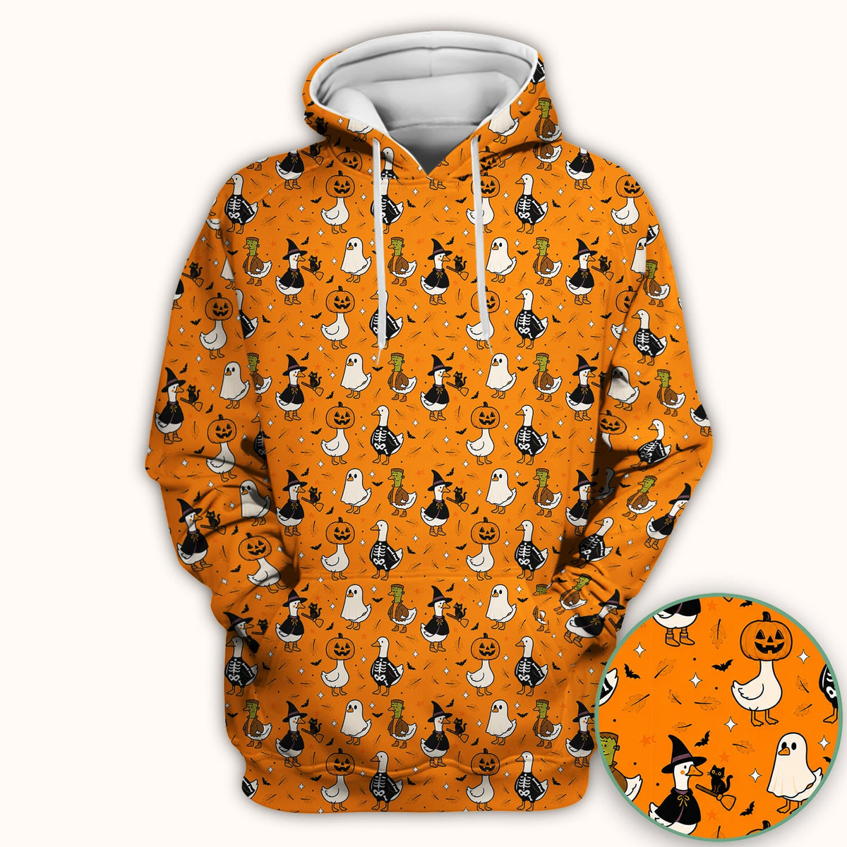 Spooky Halloween Goose Nurse Scrub Top