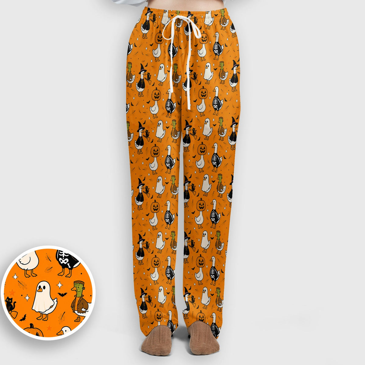 Spooky Halloween Goose Nurse Scrub Set