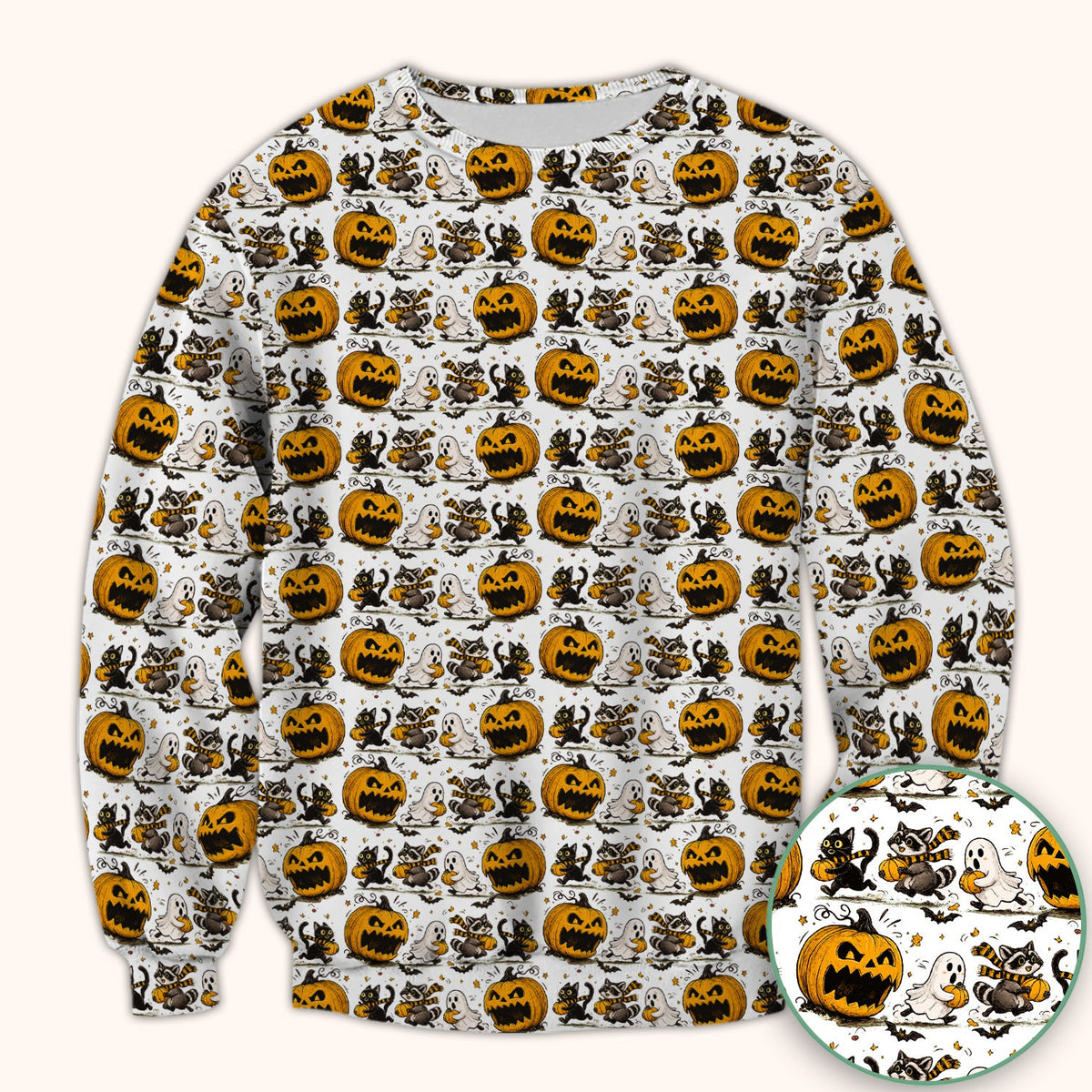 Spooky Woodland Critters Nurse Scrub Top