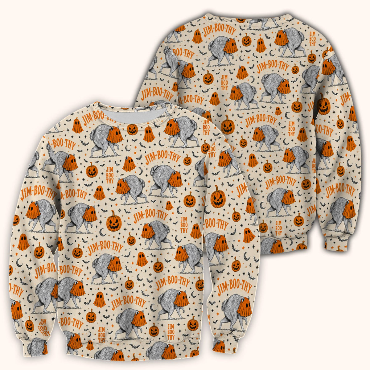 Ghost Jimothy Nurse Scrub Top - Halloween Gift