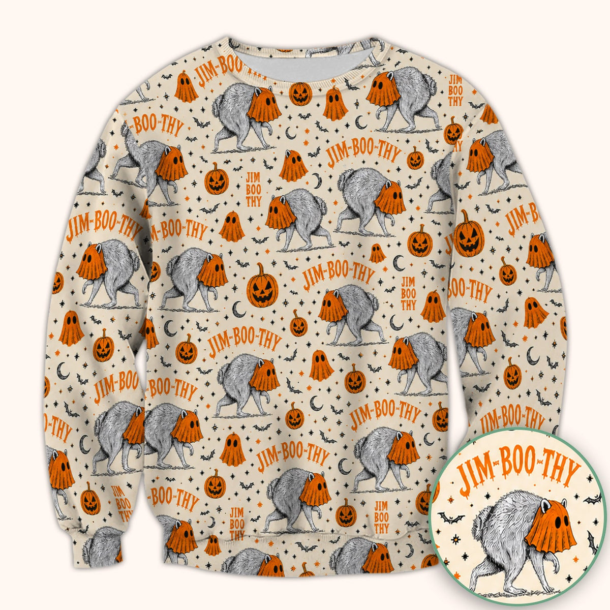 Ghost Jimothy Nurse Scrub Top - Halloween Gift