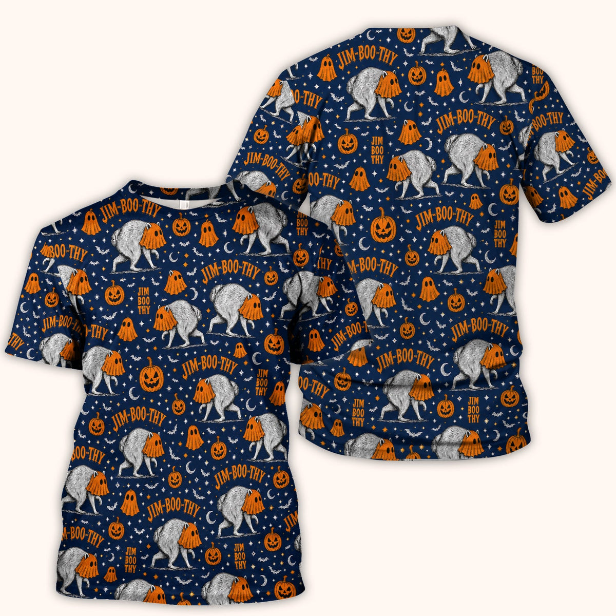 Ghost Jimothy Nurse Scrub Top - Halloween Gift