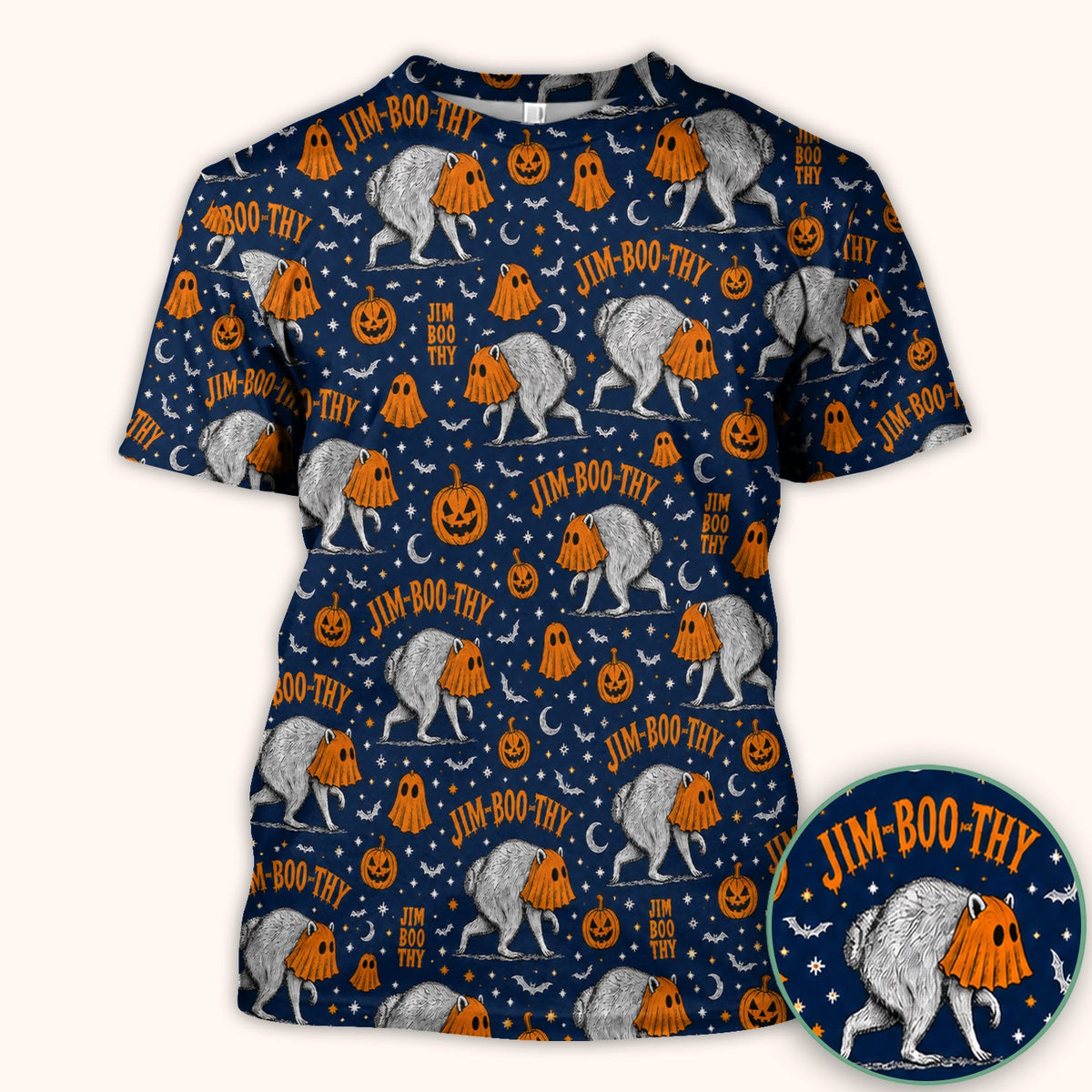 Ghost Jimothy Nurse Scrub Top - Halloween Gift