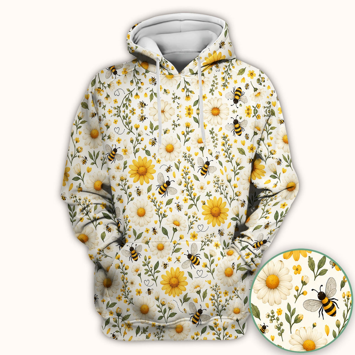 Honey Bee Daisy Nurse Scrub Top