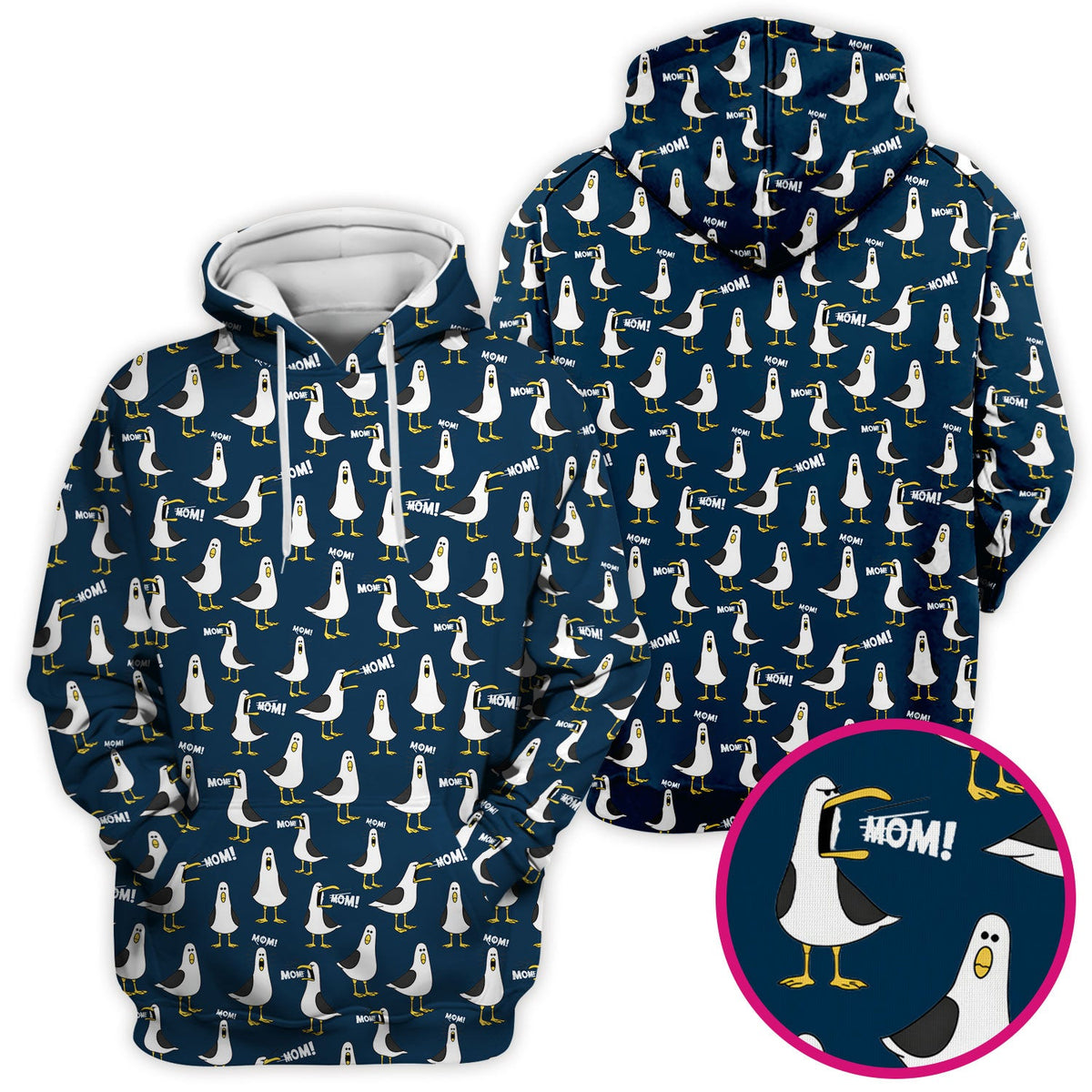 Seagull Mom Nurse Scrub Top