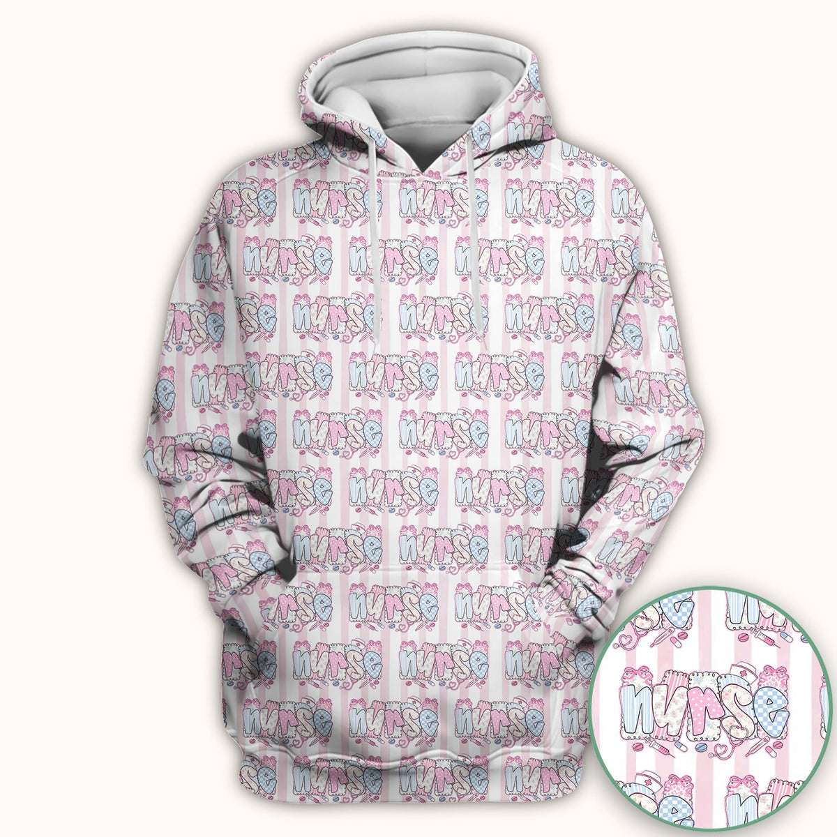 Pastel Nurse Scrub Top