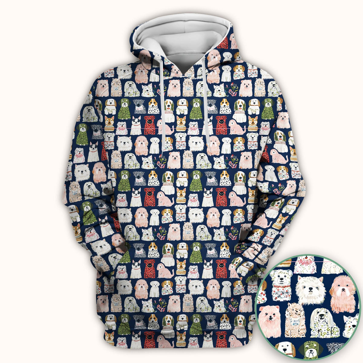 Dog Breeds Nurse Scrub Top