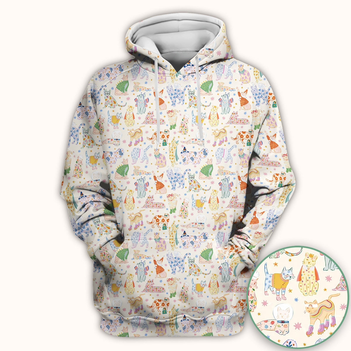 Colorful Cats Nurse Scrub Top