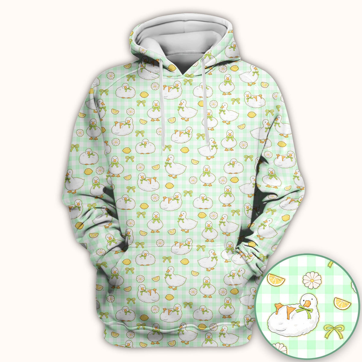 Adorable Ducks Lemon Daisy Nurse Scrub Top