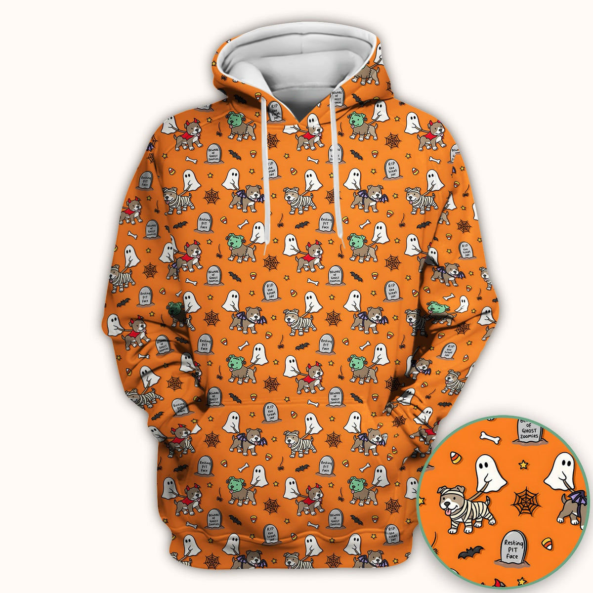 Halloween Pit Bull Costume Nurse Scrub Top