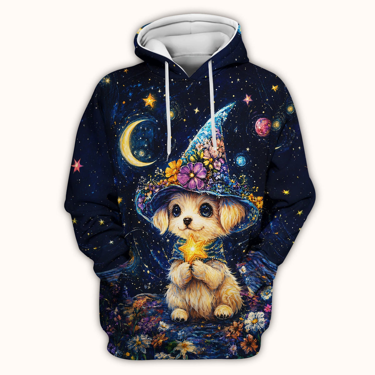 Puppy Wizard Nurse Scrub Top