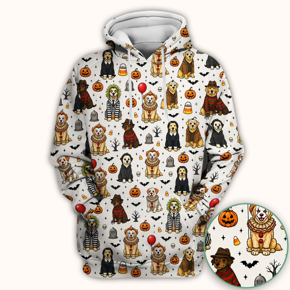 Halloween Dog Nurse Scrub Top