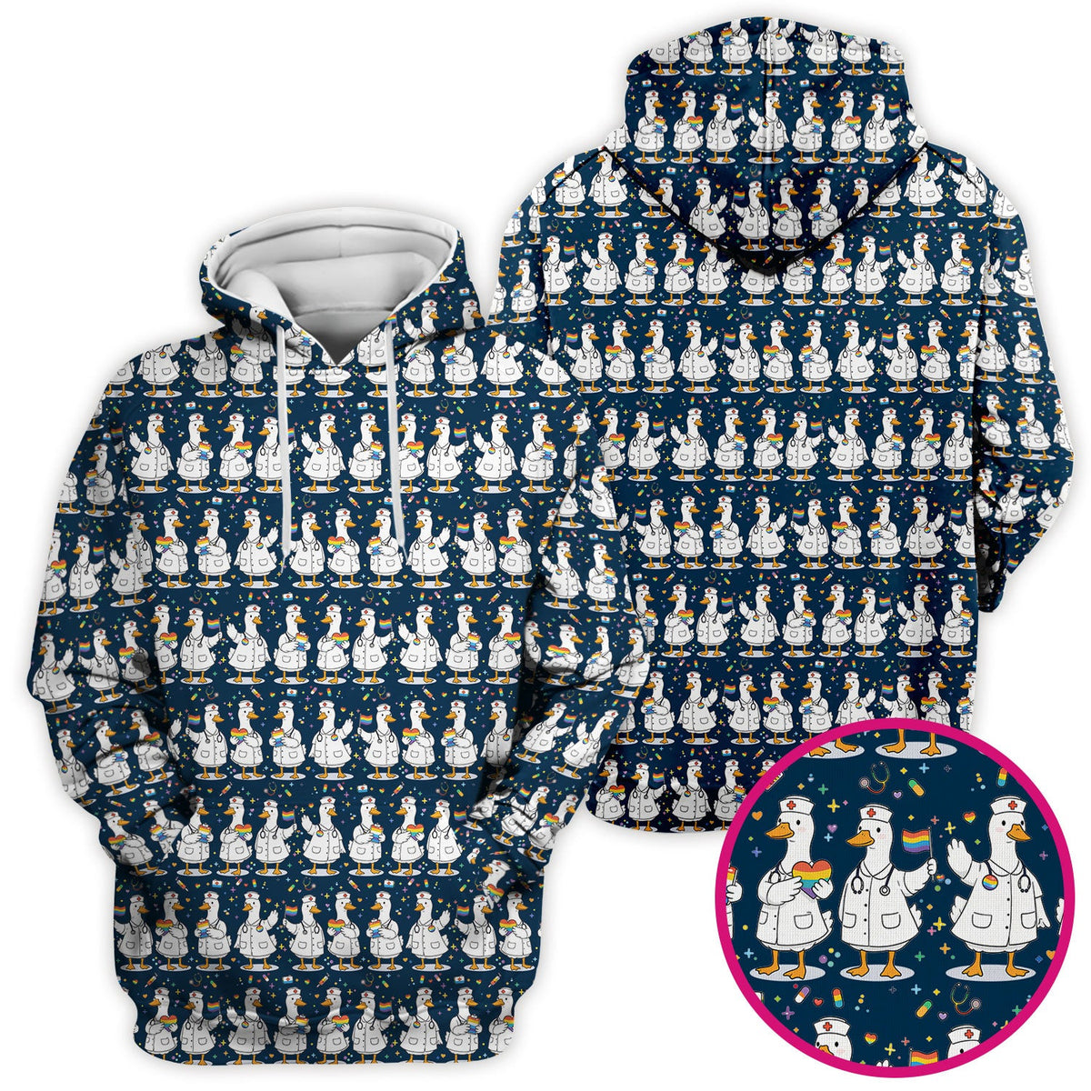 Duck Pride Nurse Scrub Top