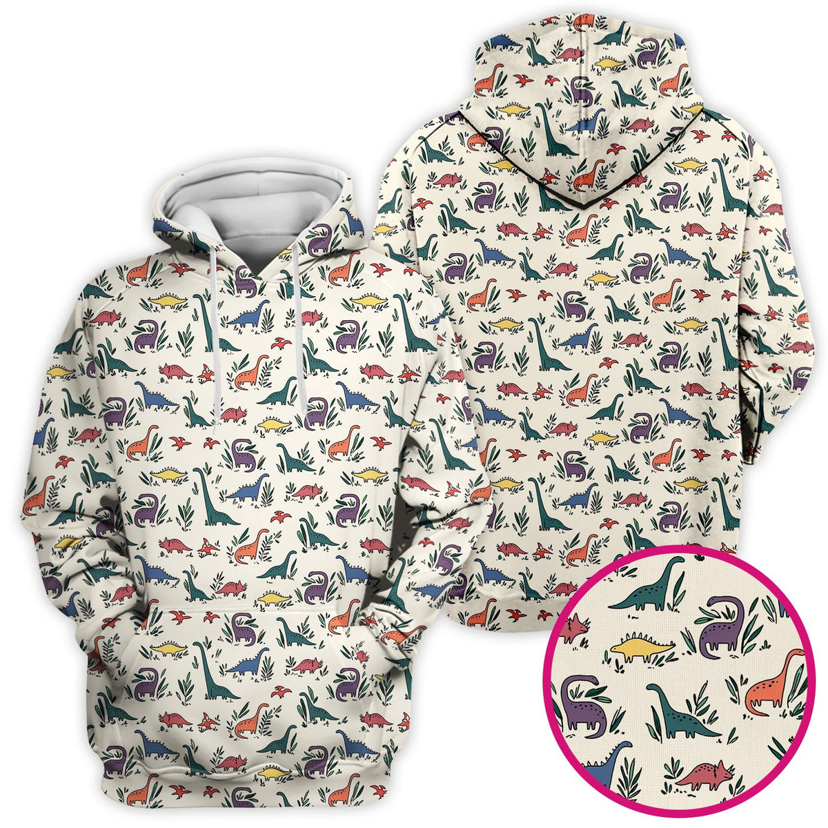 Dinosaur Leafy Garden Nurse Scrub Top