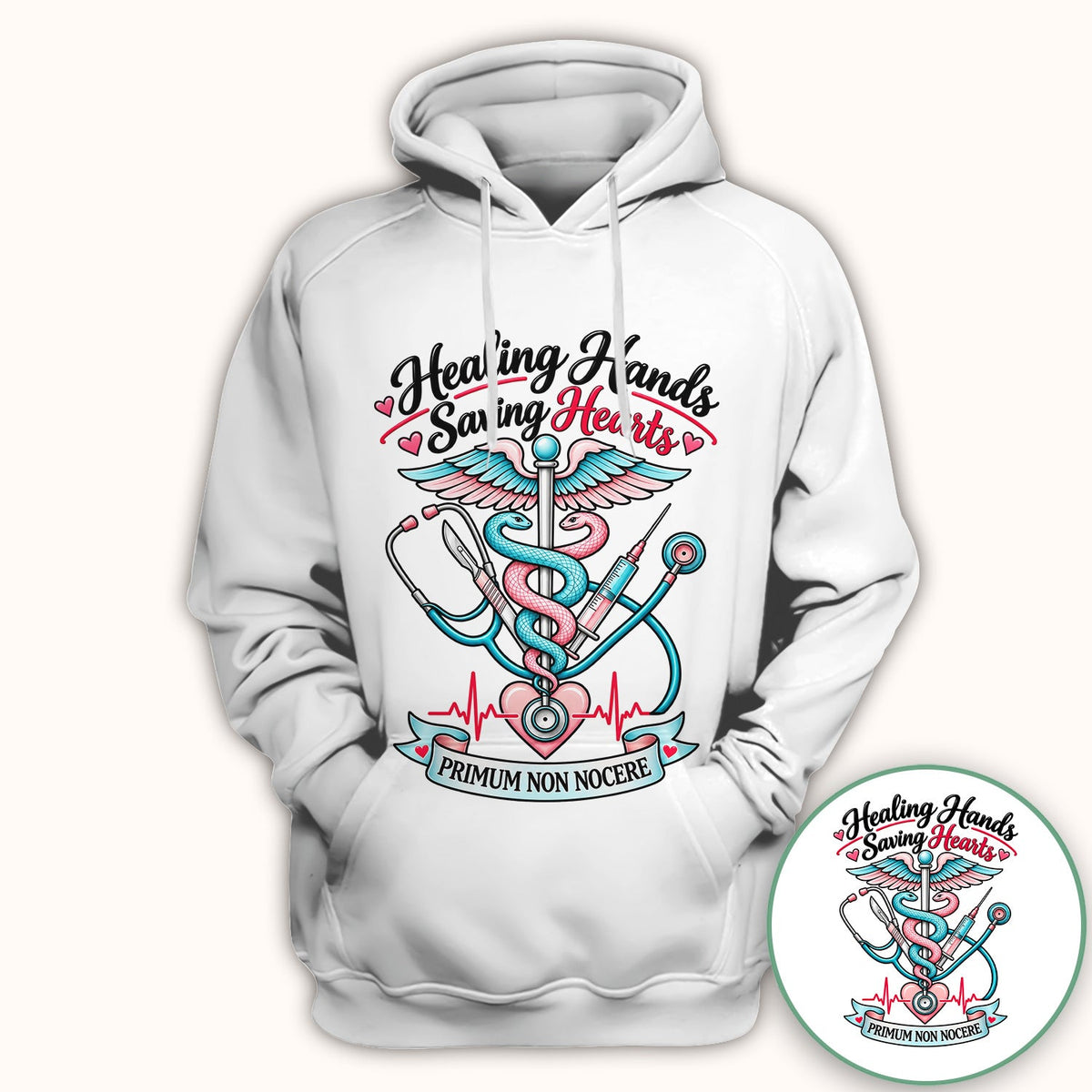 Healing Hands Saving Hearts Nurse Shirt