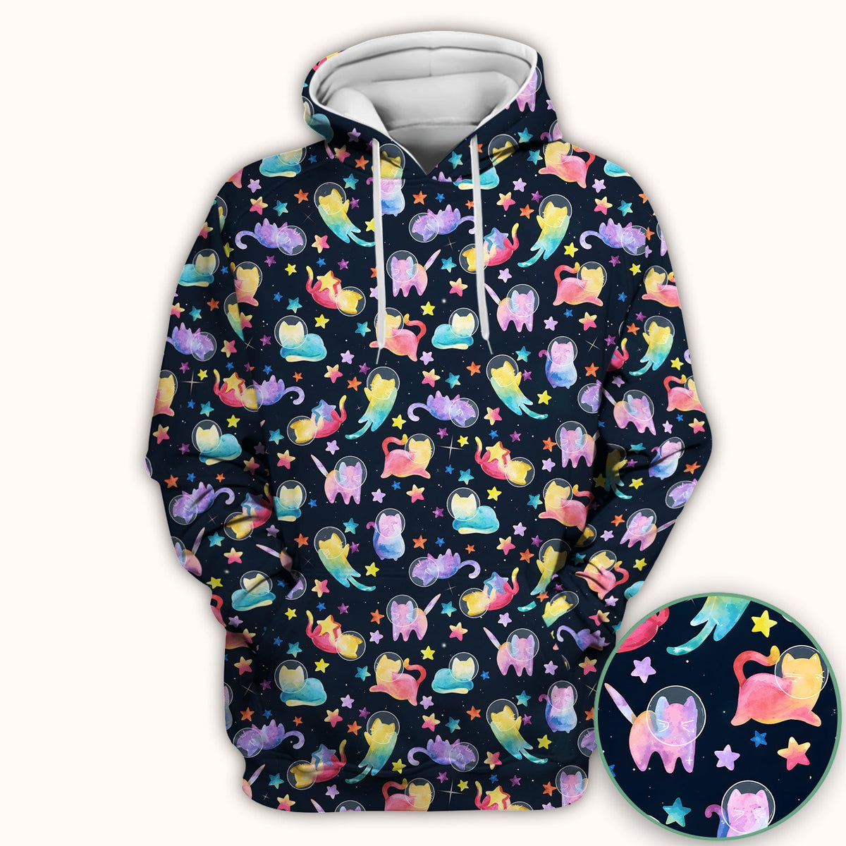 Space Cat Veterinary Nurse Scrub Top