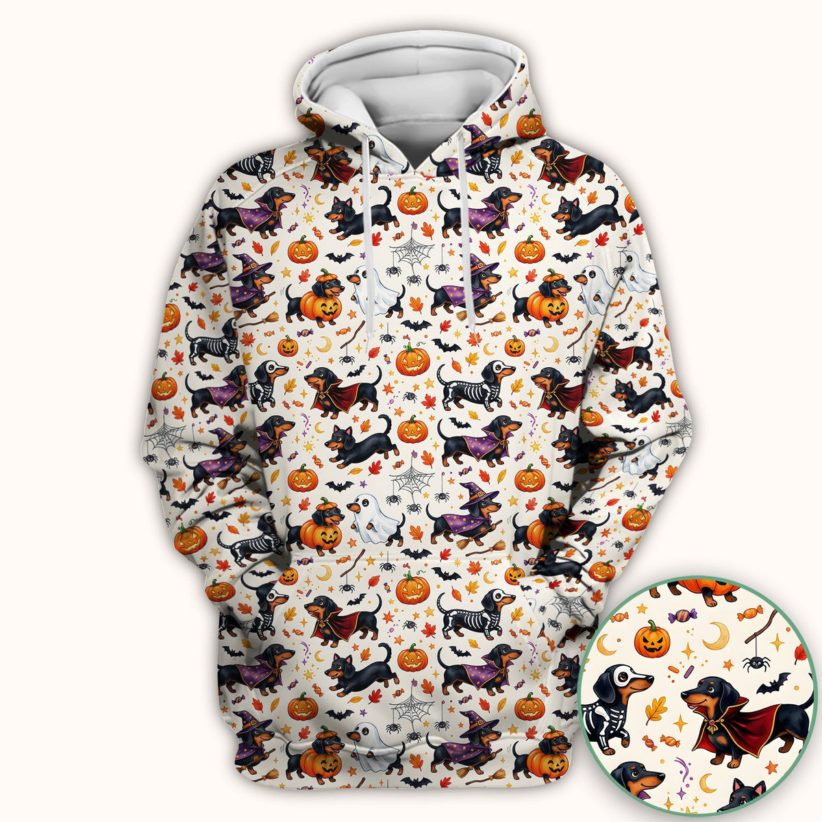 Halloween Dachshund Costume Nurse Scrub Top